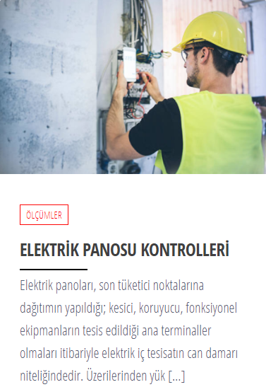 elektrik pano kontrelleri